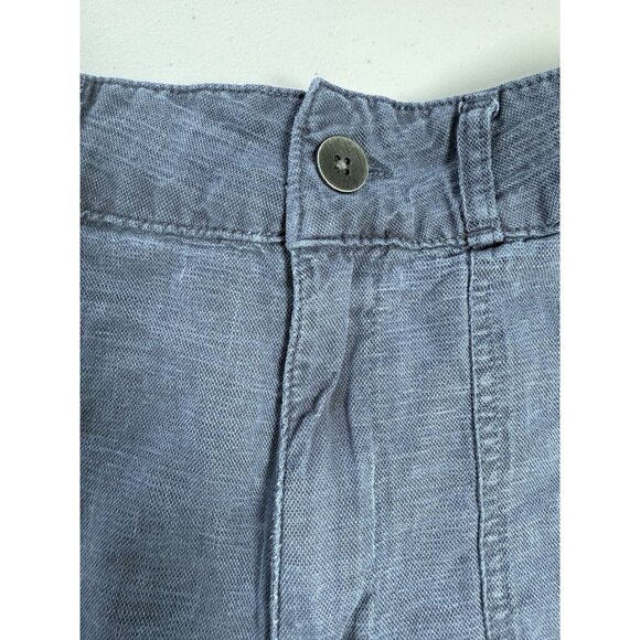 Cynthia Rowley Blue Linen Blend Straight Leg Pants Casual Women's Size 6 Coastal - Picture 9 of 9